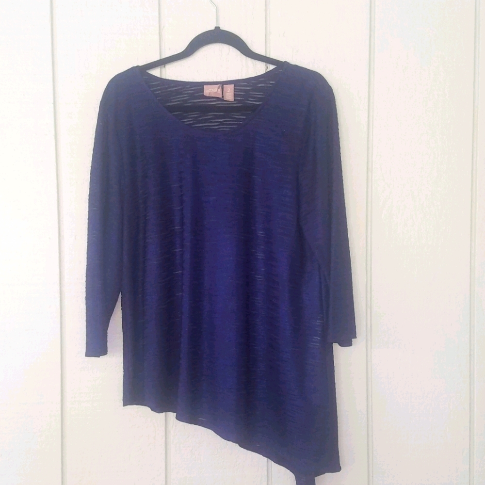Chicos 2 asymetrical shimmer tunic